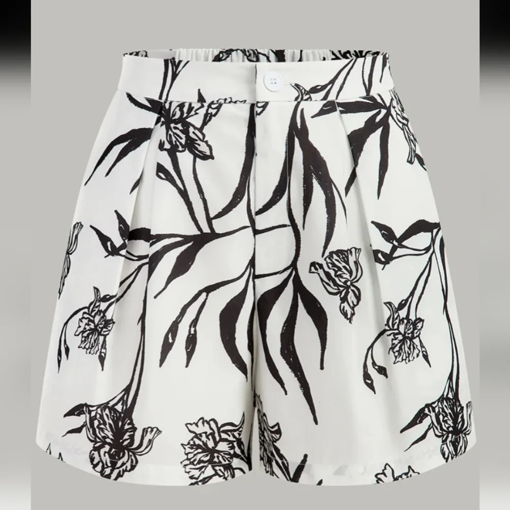 Commense Floral Print Peplum Top With Shorts Set NWT Sz L - Picture 5 of 16